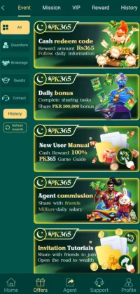 PK365 homepage featuring jackpot banner, slot games, and trial bonus offer