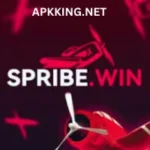 Spribe Win Game red airplane logo with APKKING.NET branding on a dark background.