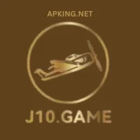 J10 Game official logo featuring a golden aircraft with the website APKKING.NET below