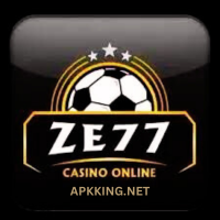 ZE77 Game official logo showing football and casino badge design