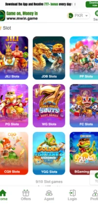 MWin Game slot games menu jahan alag-alag theme wale slot games available hain