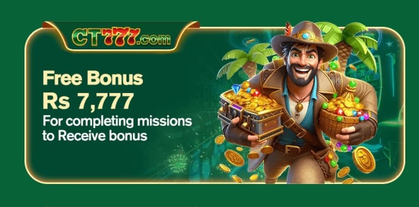 CT777 game logo with glowing neon border and bold golden-red text on a dark green background